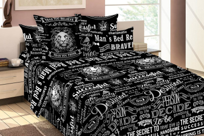 Постельное белье Джек 1, Перкаль черный