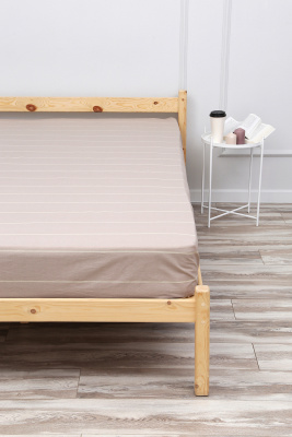 Простыня на резинке поплин Кристи-компаньон какао