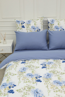 КПБ Сатин NUANCE Garden blue