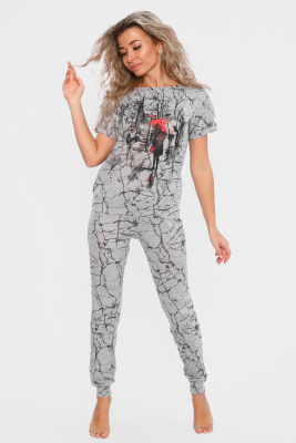 Костюм с брюками ВИКТОРИЯ серый